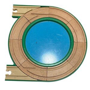 2009 Gullane Thomas & Friends Wooden Train Track Turntable 10 Inch Diameter